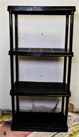 BLACK PLASTIC STORAGE SHELF