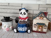 Cookie jars (pig, oreo & cottage)