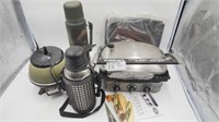 Oster Fondue, Thermos, Cuisinart Sandwich press