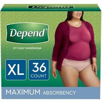 Depend  Underwear for Women - XL 36 Count