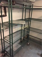 4 Tier Epoxy Coated Mobile Metro Rack