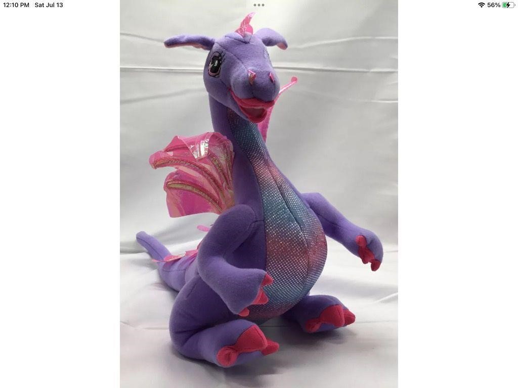 Barbie 12" Rapunzel Penelope Purple Dragon Plush