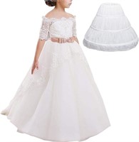 Kids Crinoline Petticoat with 3 Hoops, Full