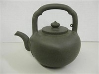6" Clay Handled Tea Pot In Box