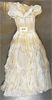 (NL) Vintage 50s White Tea Length Wedding Dress