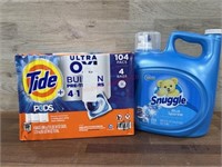 Tide 104 pods & 188oz snuggle