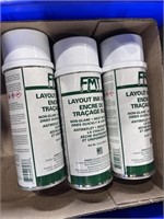 (3) Cans of FMT Layout Ink Blue