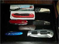 Collection of assorted pocket knives