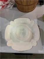 white california pottery chip and dip platter