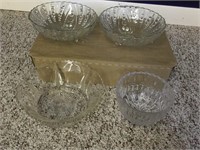 Four Crystal Bowls