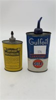 Vintage Superior Household Oil 3oz, Gulfoil 4oz