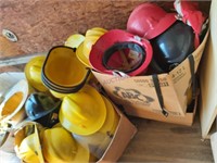 Large Lot Of Fire Fighter Helmets