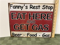 12 x 15 sign Fanny’s