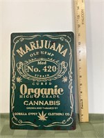 Marijuana metal sign 8 x 12