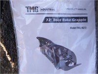 72" Skid Steer Root Rake Graple