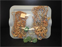 Larte Lot of African Bead Bone Necklaces