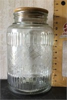 large glass canister jar