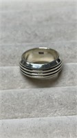 Vintage Sterling Silver Band Ring With Design All