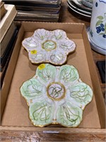 Hand Painted Oyster Plates