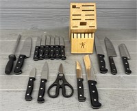 (16)Pc J.A. Henckles Fine Edge Pro Knife Set