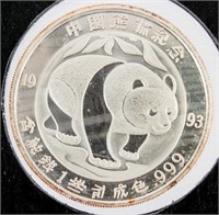 Coin 1993 1 OZ Silver Chinese Panda