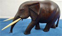 Ironwood Carved Elephant Figurine