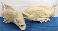 Wood Carved Koi Fish [x2]