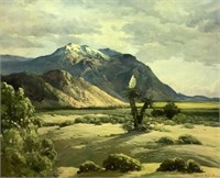 Robert Wood Giclee On Canvas Meadow Mountain