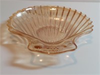 Peach Iridescent Scallop Shell Fruit Dish.