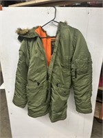 Size M alpha industries heavy winter coat with