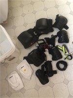 Variety of knee pads, barely worn (hallway)