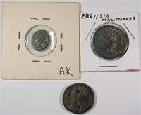 (3) MISC ANCIENT COINS