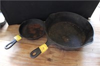3" AND 10" CAST IRON SKILLETS