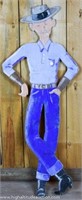 Vintage Cowboy Cutout Figure Yard Art Wall Art