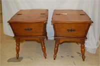 2 Lift Top Storage End Tables