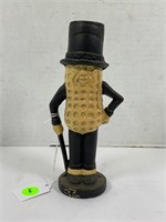 CAST IRON PLANTERS PEANUTS BANK - 7 1/4" TALL