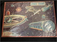 VINTAGE 1959 MILTON BRADLEY SPACE TRAVEL TRAY