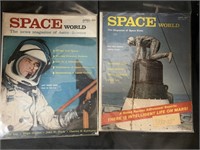 2 VINTAGE SPACE WORLD MAGAZINES