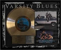 Varsity Blues RIAA award custom framed
