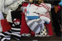 christmas clothing lot, socks, pjs size medium