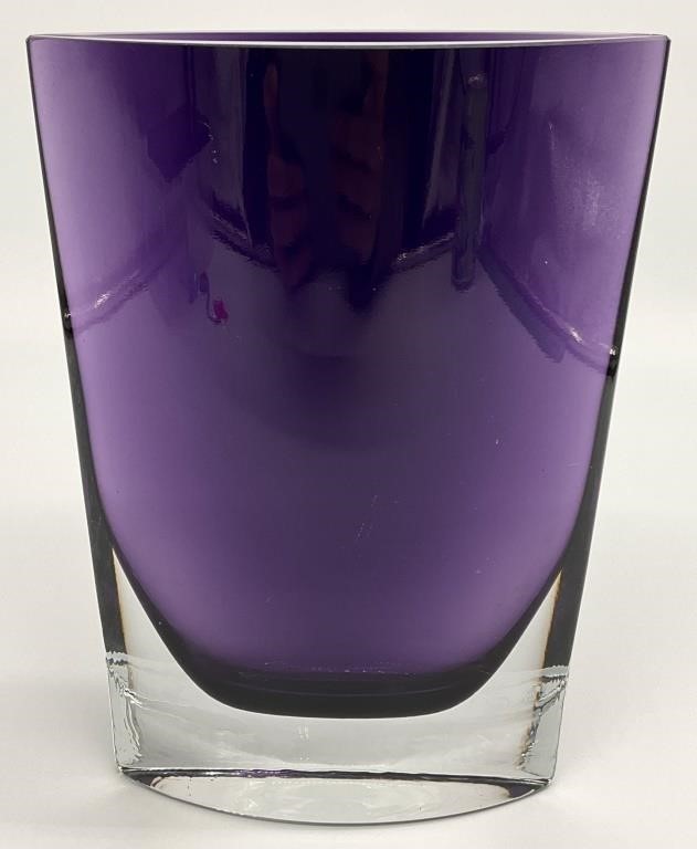 Blown Art Glass Amethyst Vase