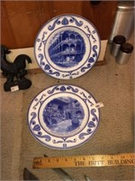 Pr of Vintage Old New Orleans Decorator Plates