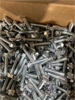 1,100pcs 1/4-20 x 1 1/4" SCR-TC-F-HEXWHD-ST-ZN-SLT