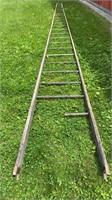Antique Wood Ladder 24 1/2 Feet Long