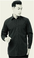 Mens Sz M Tailored Semi-fitted Black Lime
