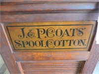Antique J&P Spool Company Cabinet