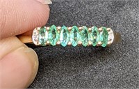 14 Kt Yellow Gold Emerald Ring
