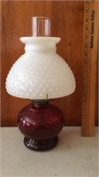Beautiful oil lamp -15” tall-vintage