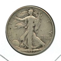 1937 Walking Liberty Silver Half Dollar