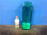 TALL GREEN RECYCLED GLASS VASE